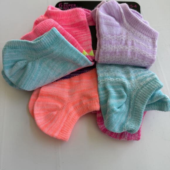 New HANES (12 Pair) Premium Performance Super No Show Socks Girls Size 10.5-4 - Picture 5 of 5